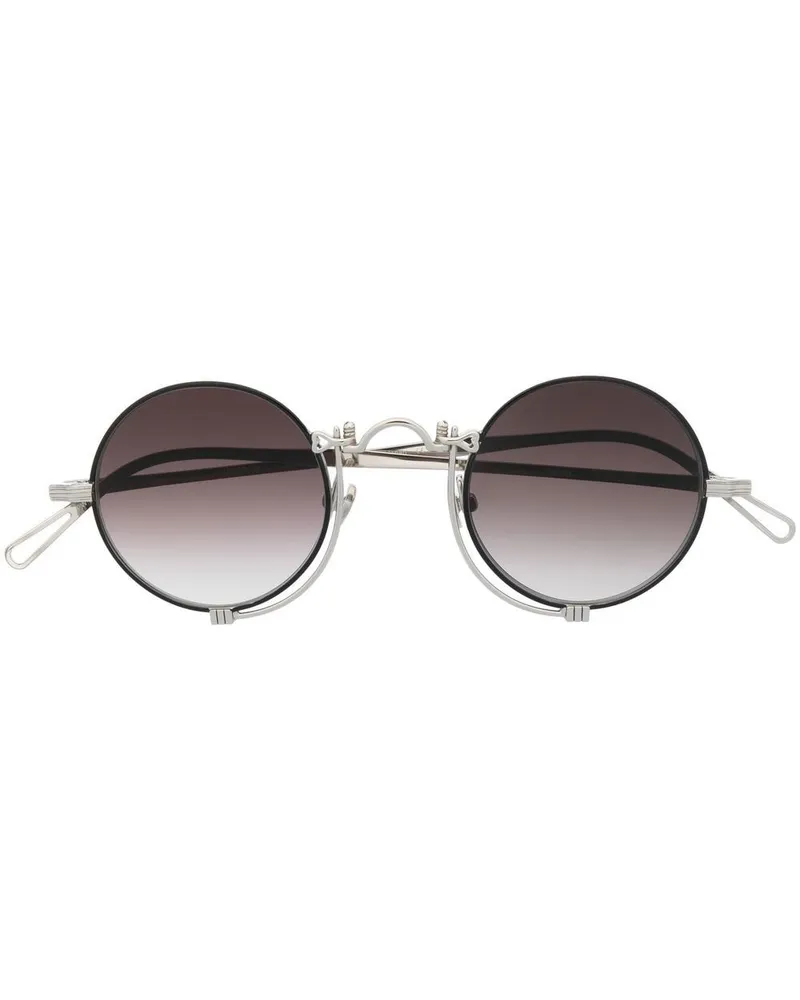 MATSUDA Sonnenbrille mit rundem Gestell - Silber Silber