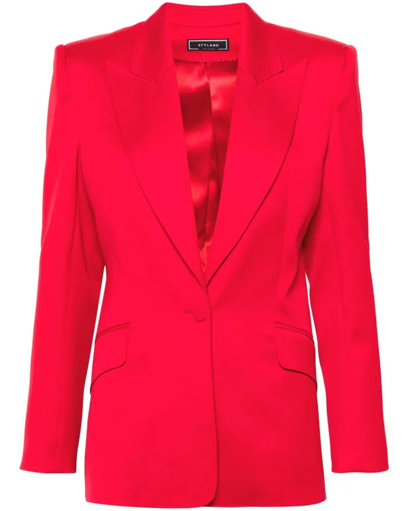 STYLAND Einreihiger Blazer Rot