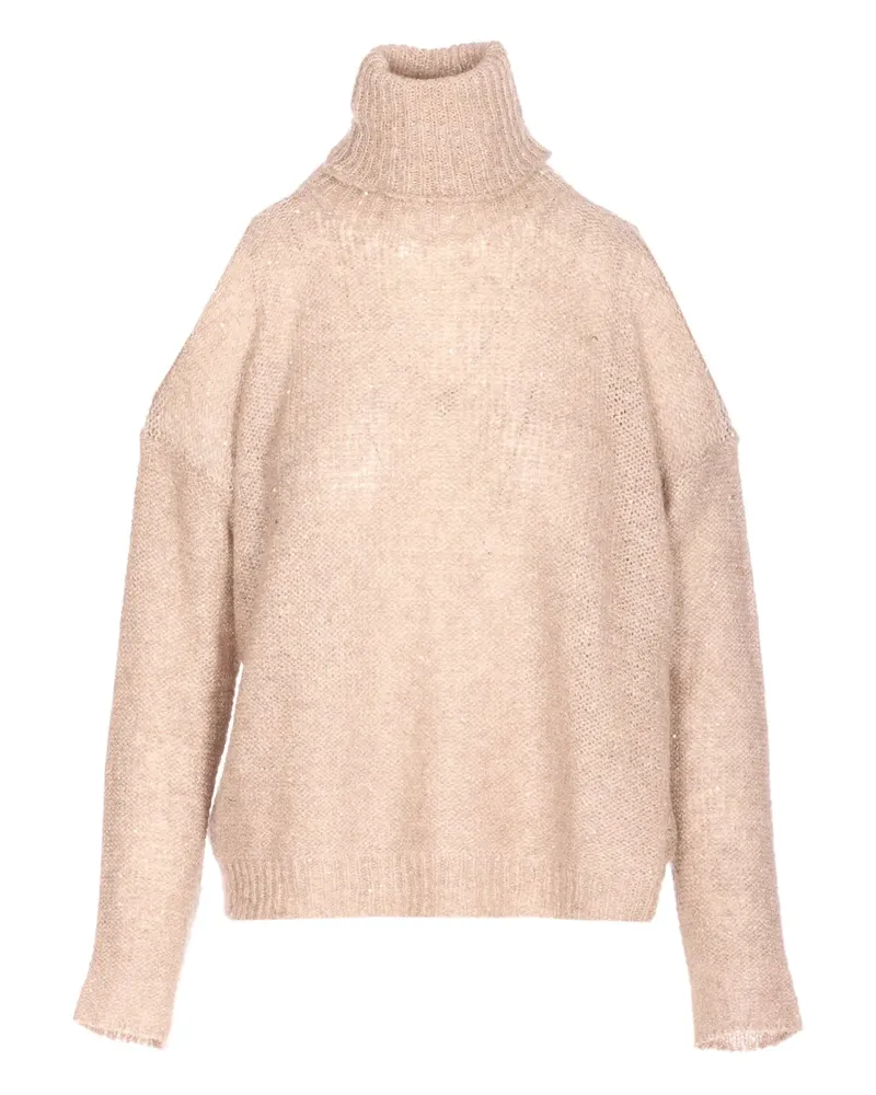 Roberto Collina sequin turtleneck sweater - Nude Nude