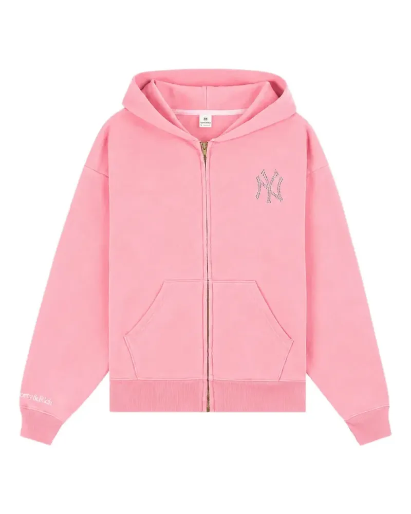 SPORTY & RICH Yankees Krystal hoodie - Rosa Rosa