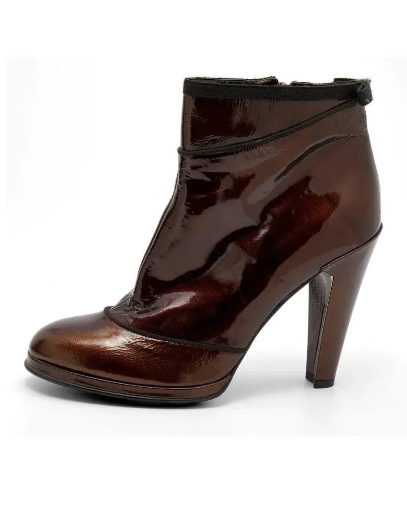 Marc Jacobs patent leather pointed-toe ankle boots - Braun Braun