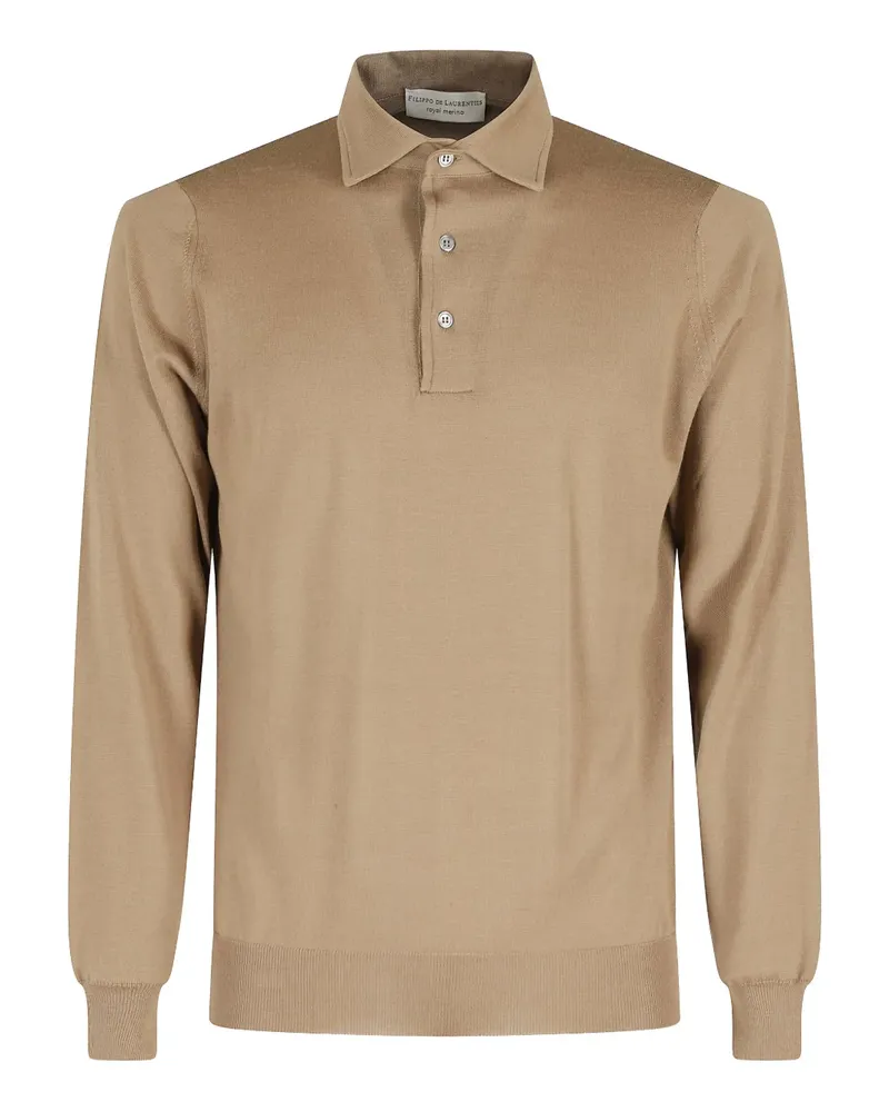 Filippo de Laurentiis long-sleeve polo shirt - Braun Braun