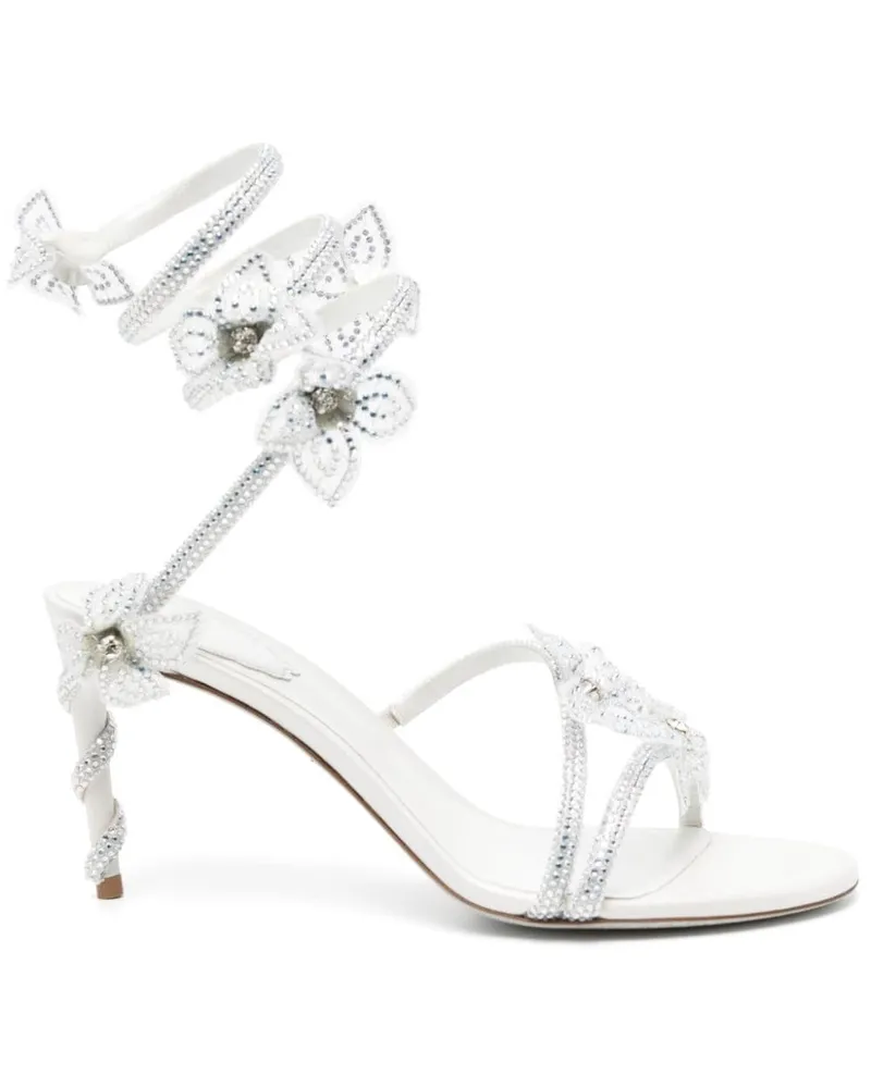 René Caovilla Margot Pumps 80mm - Weiß Weiß