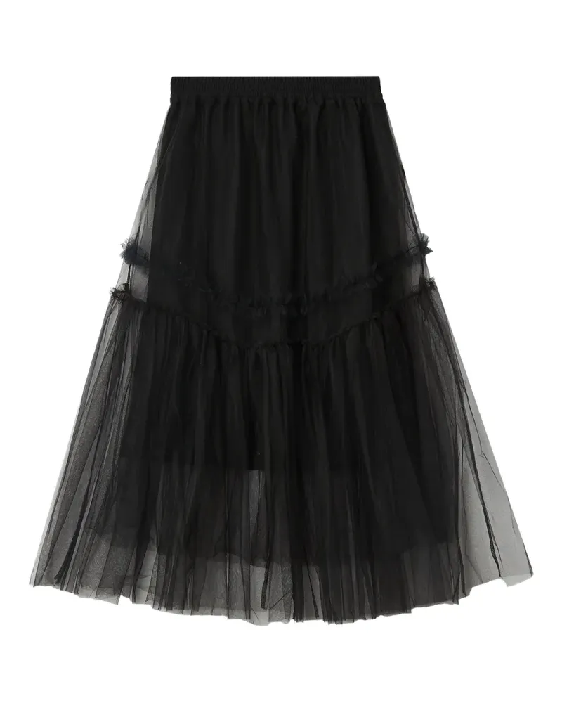 b+ab ruffled full midi skirt - Schwarz Schwarz