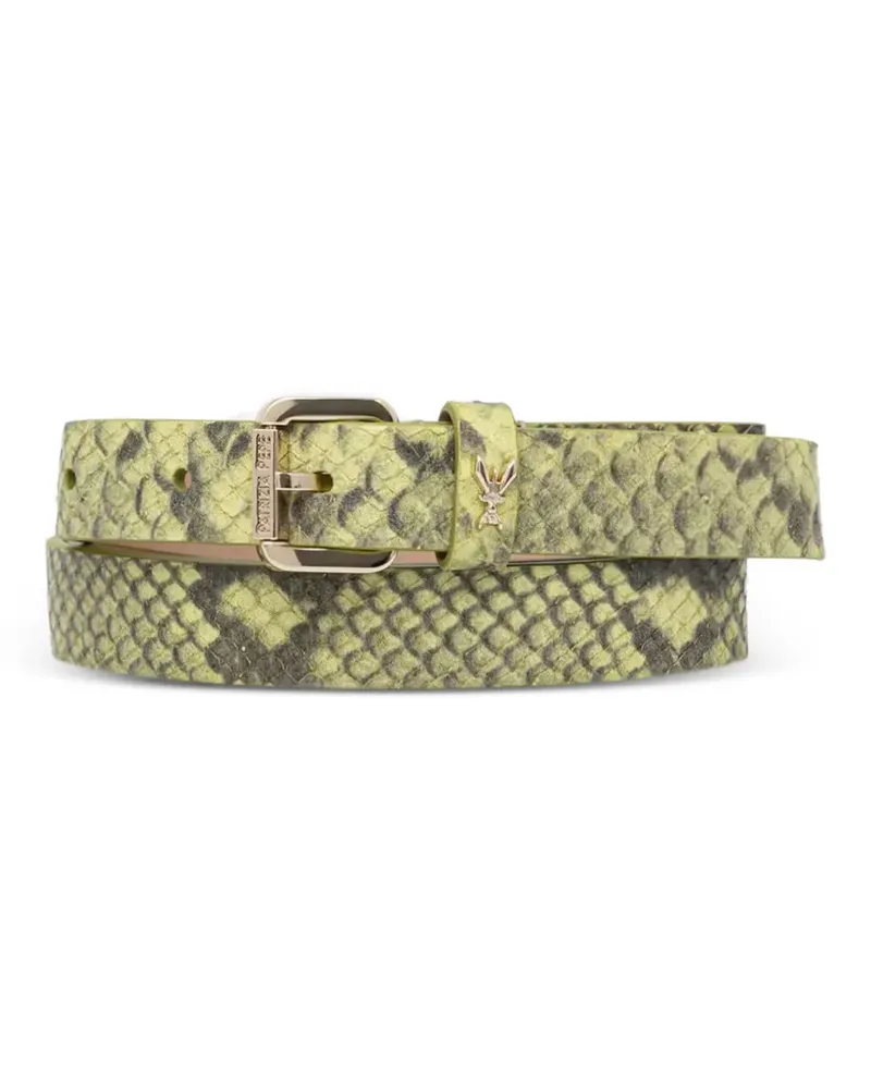 Patrizia Pepe snakeskin-effect buckle-fastening belt - Grün Grün