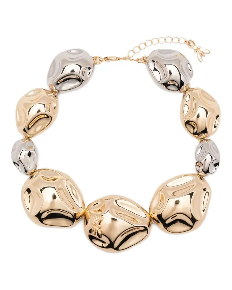 Patrizia Pepe Strukturierte Halskette - Gold Gold