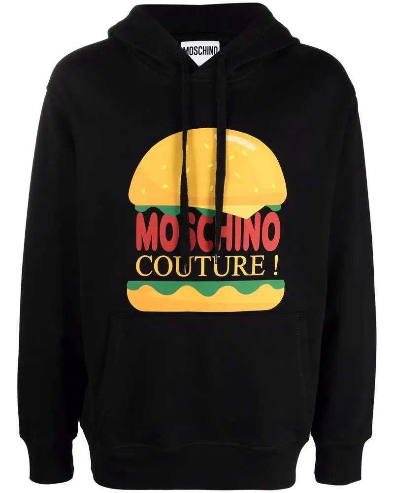Moschino Hoodie mit Logo - Schwarz Schwarz