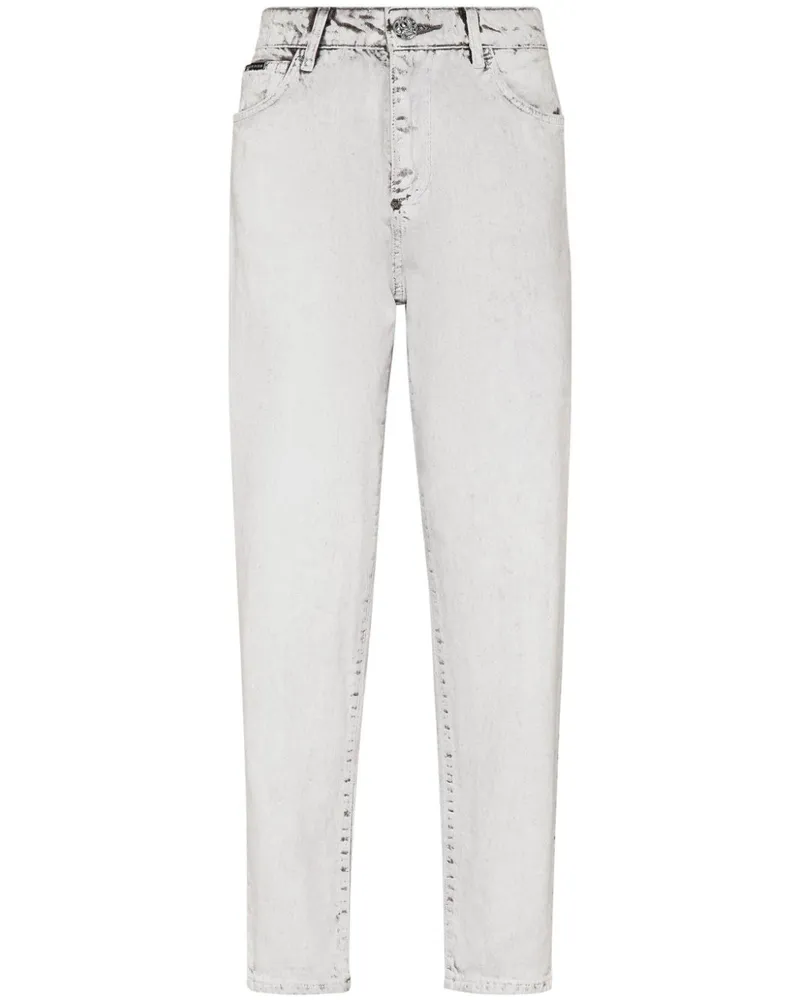 Philipp Plein Mom Tapered-Jeans - Grau Grau