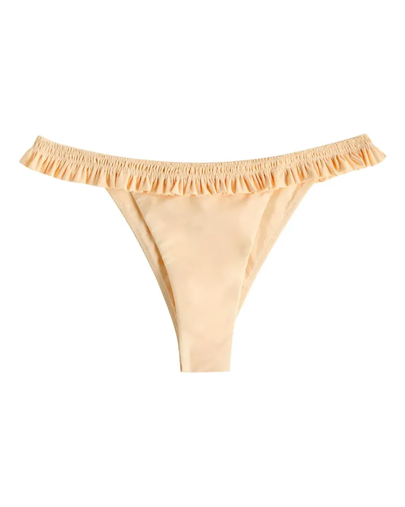 Faithfull The Brand Esterel ruffled bikini bottoms - Nude Nude