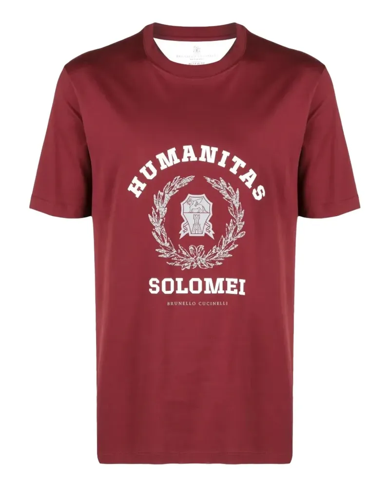 Brunello Cucinelli graphic-print T-shirt - Rot Rot