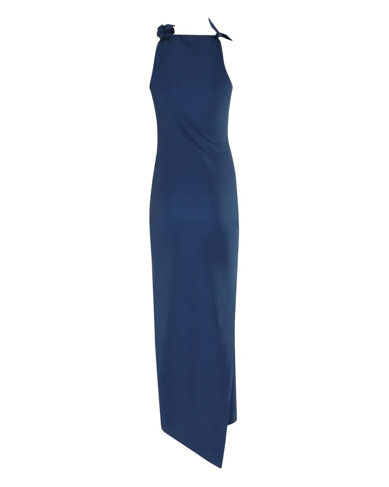COPERNI Asymmetrisches Maxikleid mit Rosendetail - Blau Blau