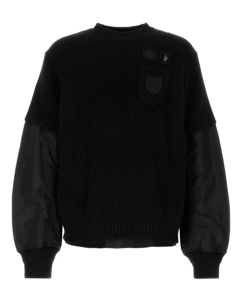 Sacai Gonz Pullover mit Patches - 001|BLACK 001