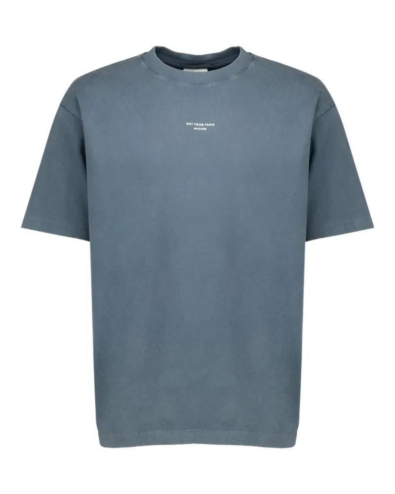 Drôle de Monsieur Slogan Classique T-shirt - Grau Grau