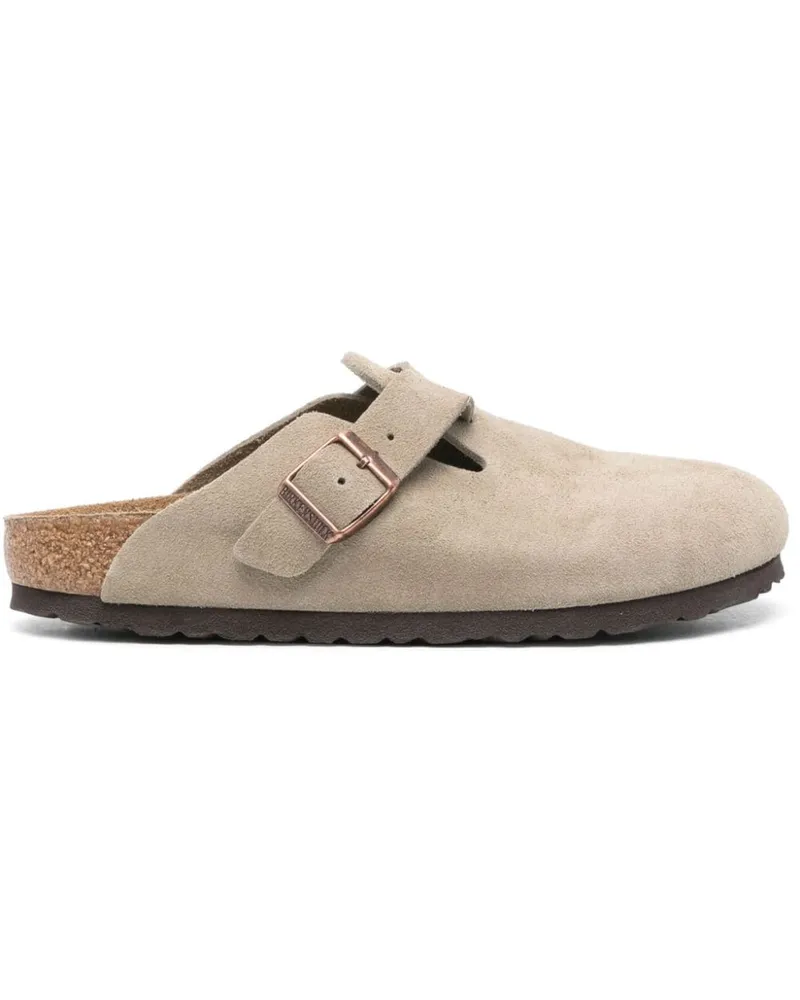 Birkenstock Boston Sandalen aus Wildleder - Nude Nude