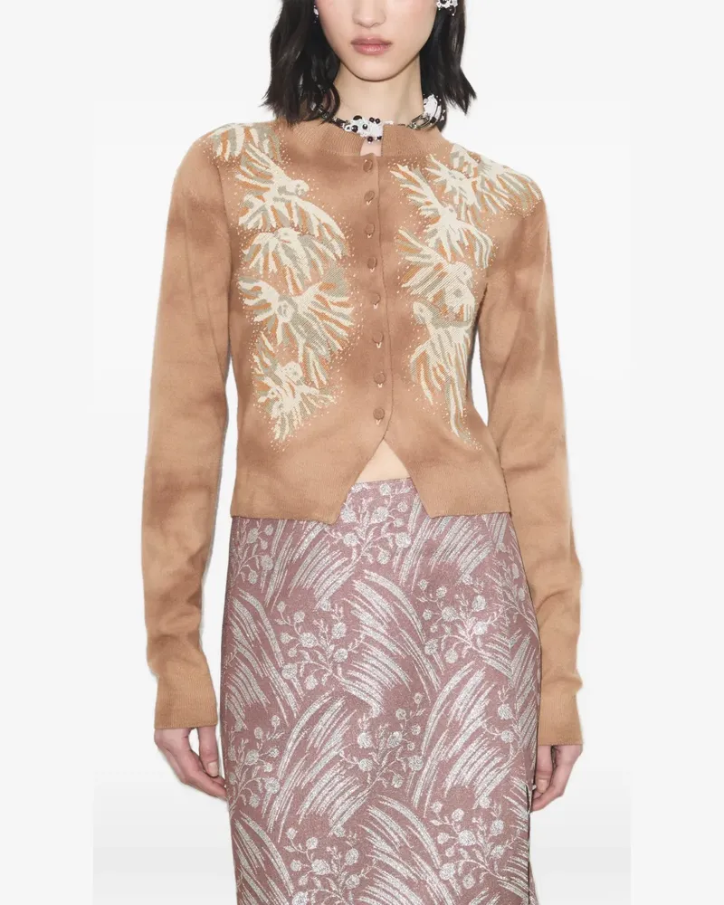 Tory Burch Verzierter Cardigan - Nude Nude