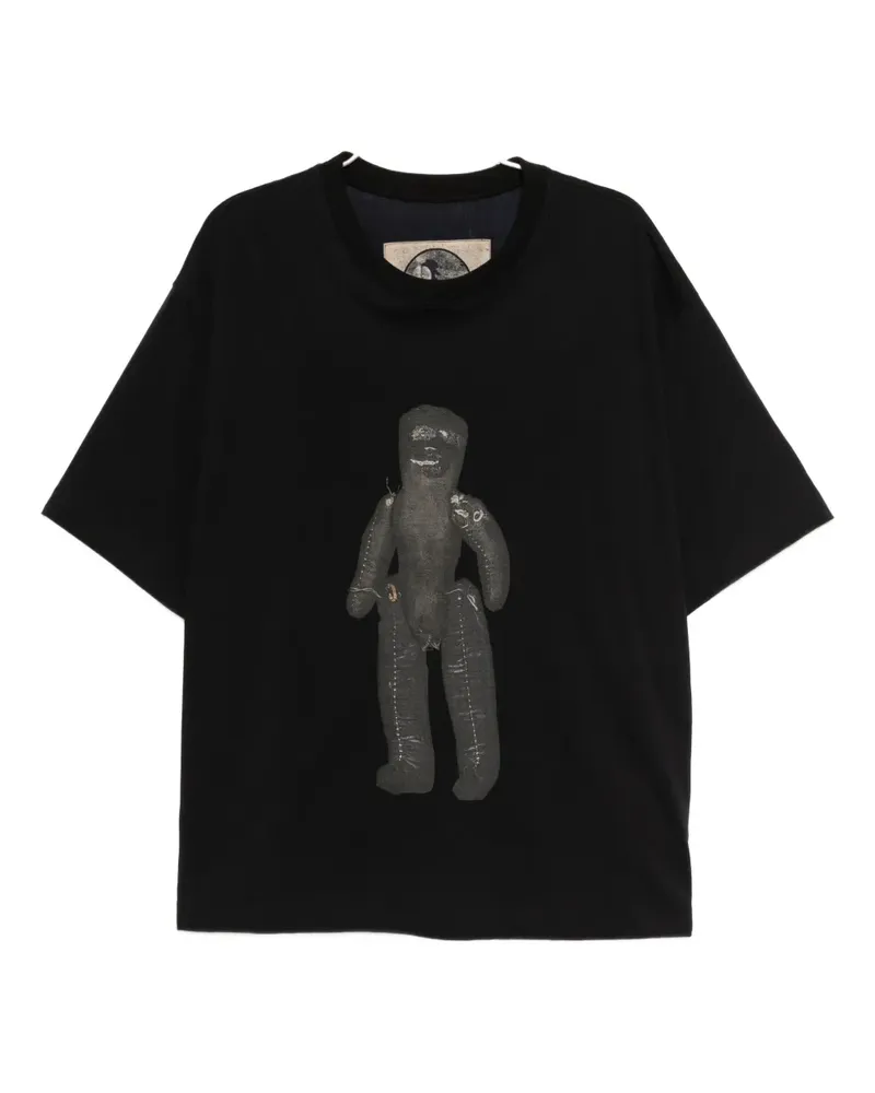 Ziggy Chen T-Shirt mit Print - Schwarz Schwarz