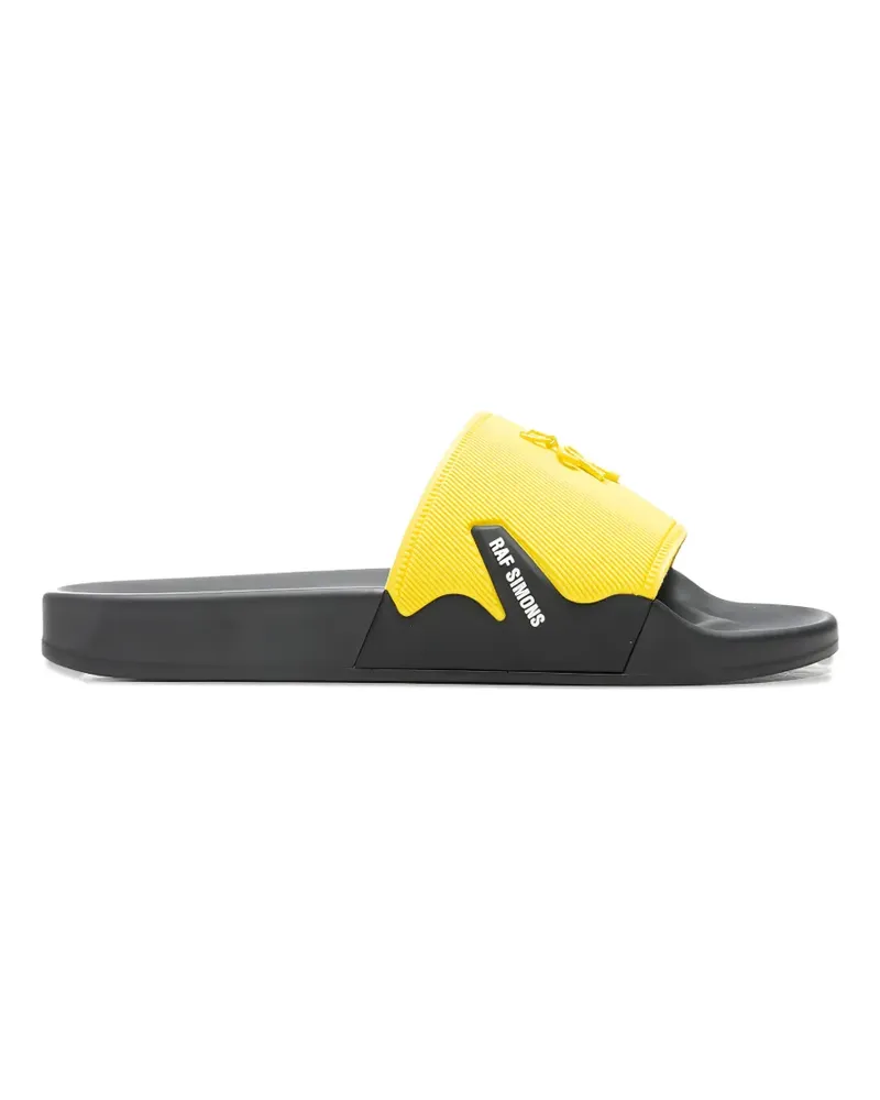 Raf Simons Pantoletten mit Logo-Prägung - Gelb Gelb