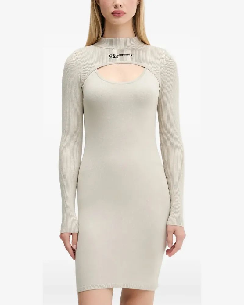Karl Lagerfeld Midikleid mit Cut-Outs - Nude Nude