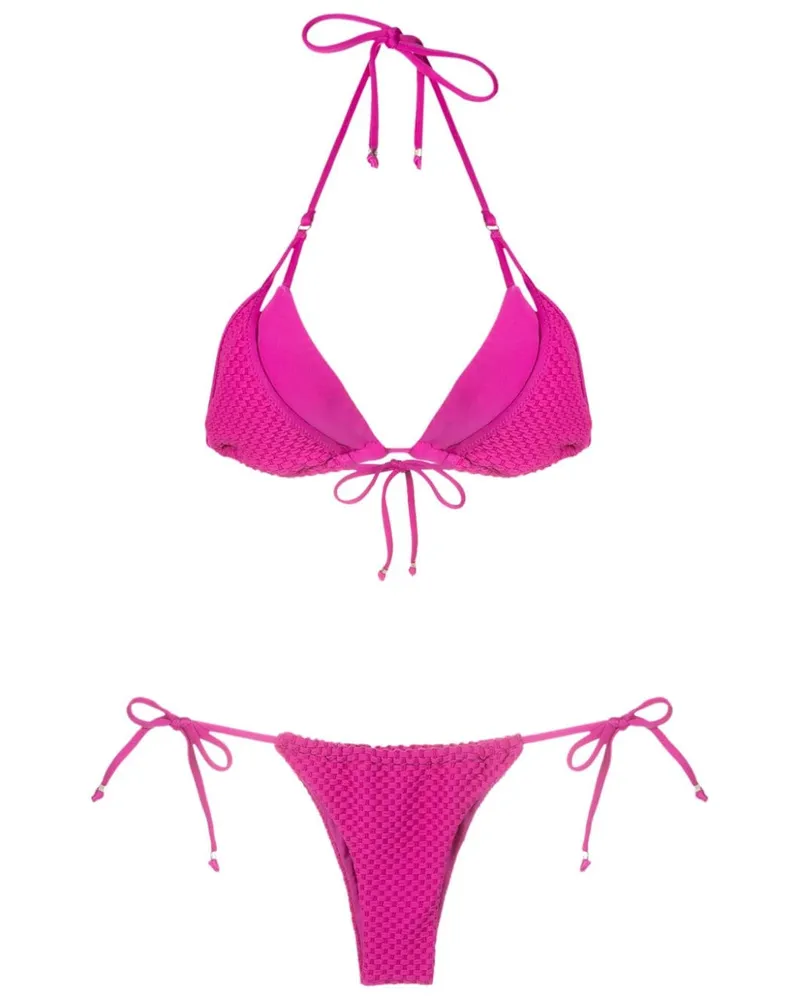Amir Slama Triangel-Bikini mit Neckholder - Rosa Rosa