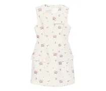 Amayah Minikleid mit Blumen-Print - Nude