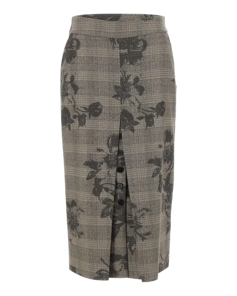 NISSA Midirock mit hohem Bund - Grau Grau