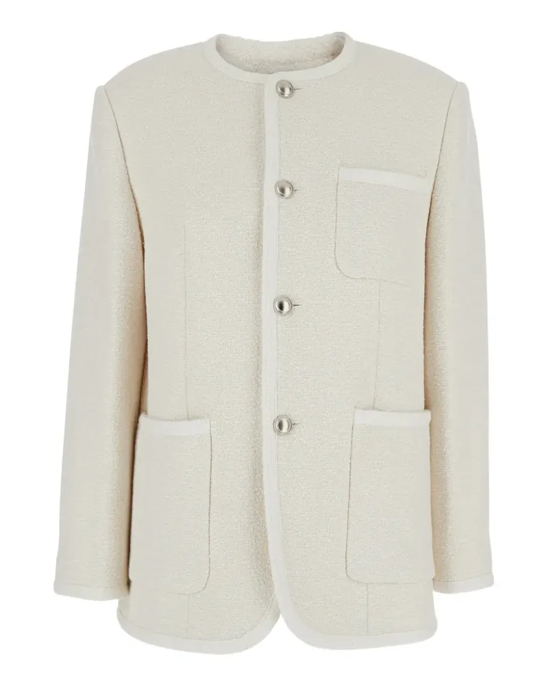 Dunst Tweed-Jacke ohne Kragen - Nude Nude