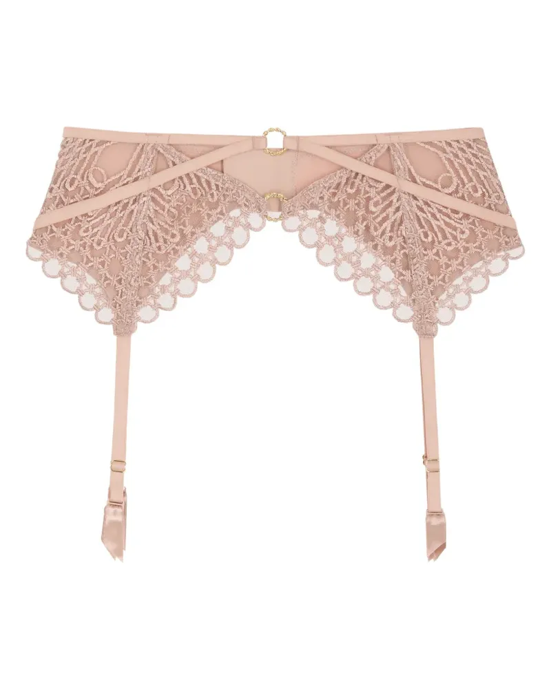 Aubade Eloge du Desir Strumpfhalter mit Spitzenstickerei - Nude Nude