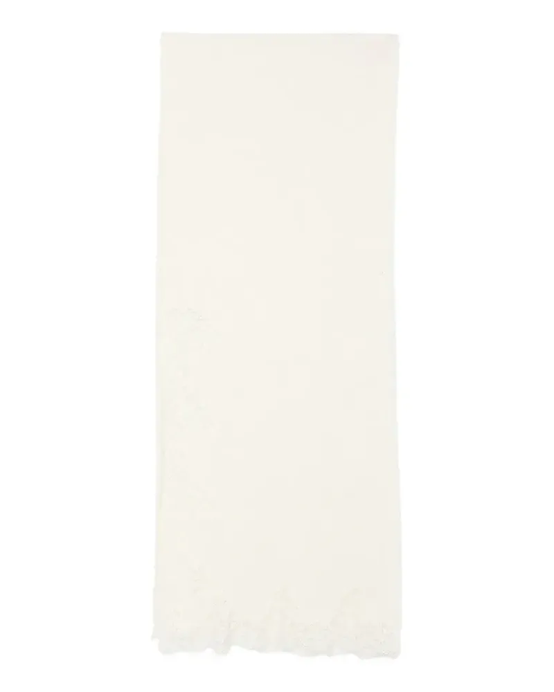 Ermanno Scervino Schal mit Spitzensaum - Nude Nude