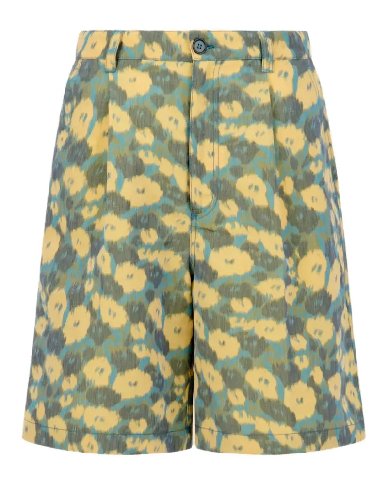 Marni floral pleated shorts - Gelb Gelb