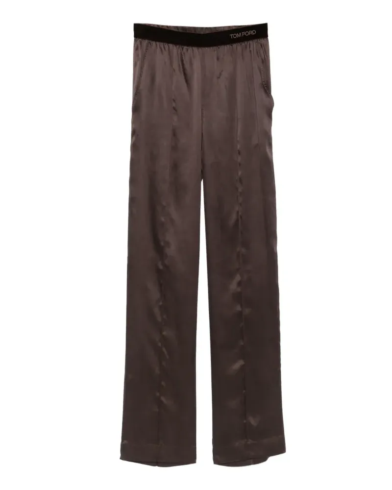 Tom Ford Hose mit Logo-Bund - Braun Braun