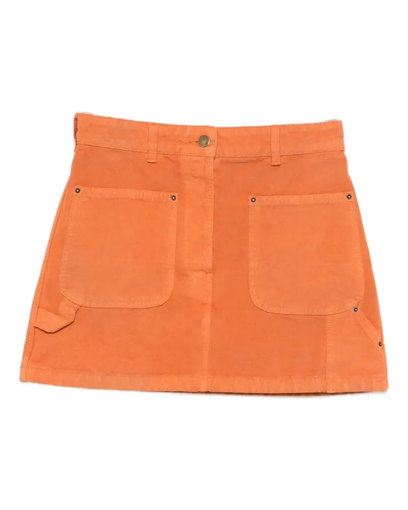 Prada front-pocket mini skirt - Orange Orange
