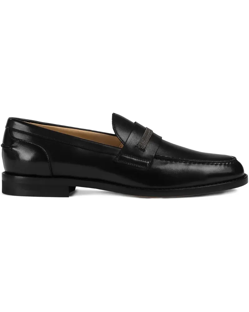 Doucal´s Loafer mit Nieten - Schwarz Schwarz