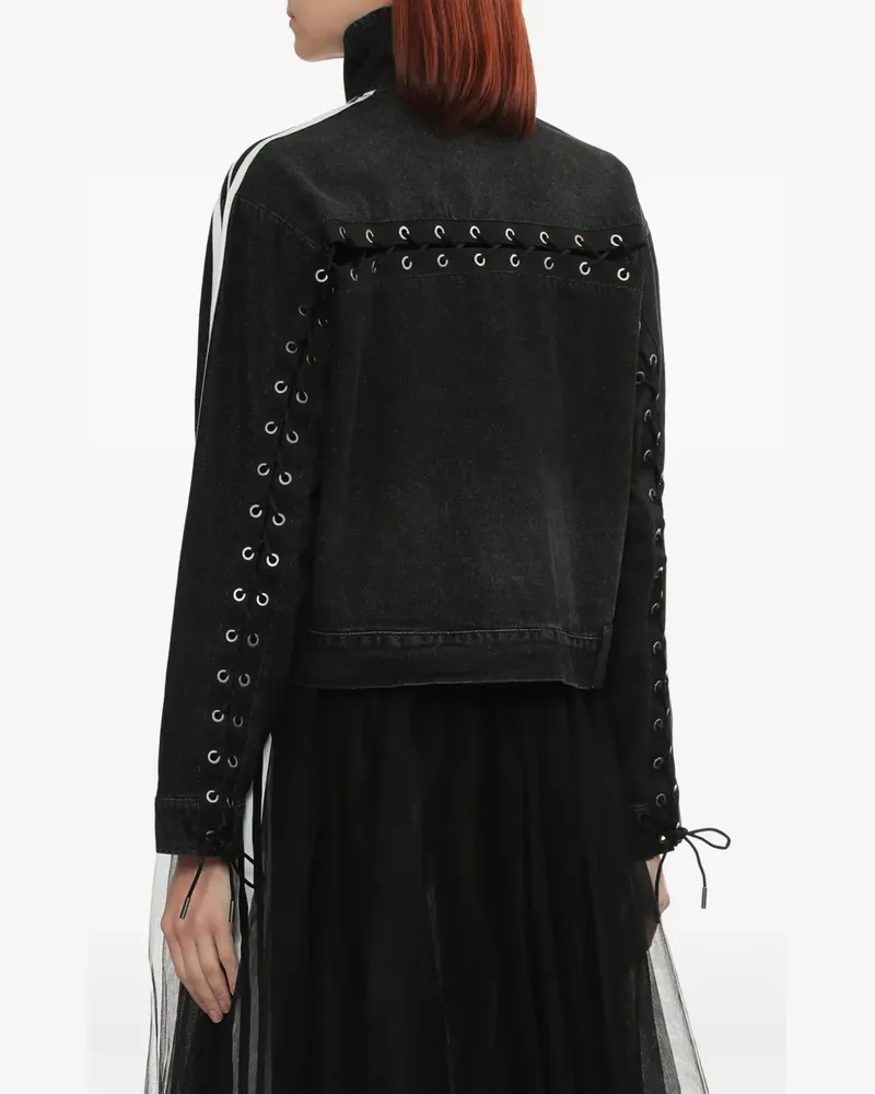 adidas Jeansjacke mit Reißverschluss - Schwarz Schwarz