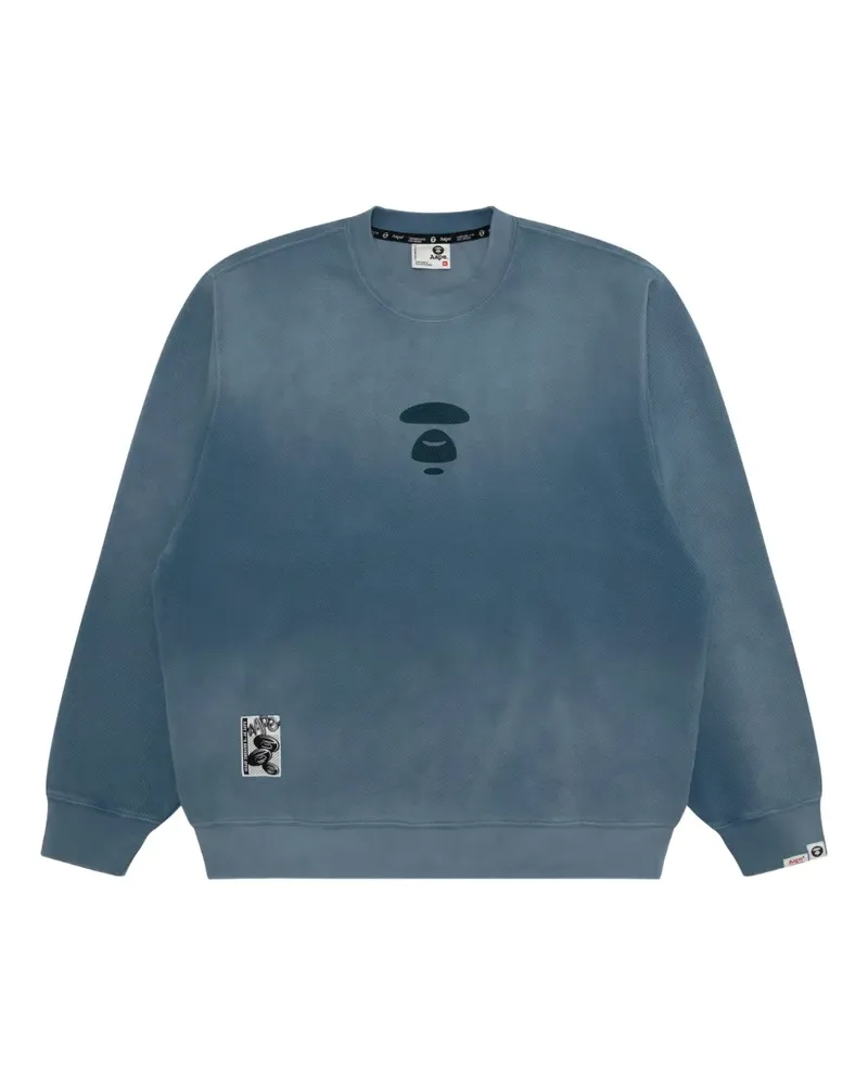 BAPE logo-print sweatshirt - Blau Blau