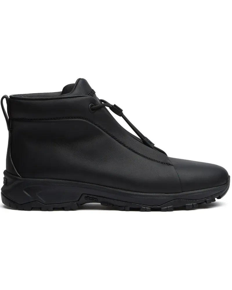 Ermenegildo Zegna Triple Stitch High-Top-Sneakers - Schwarz Schwarz