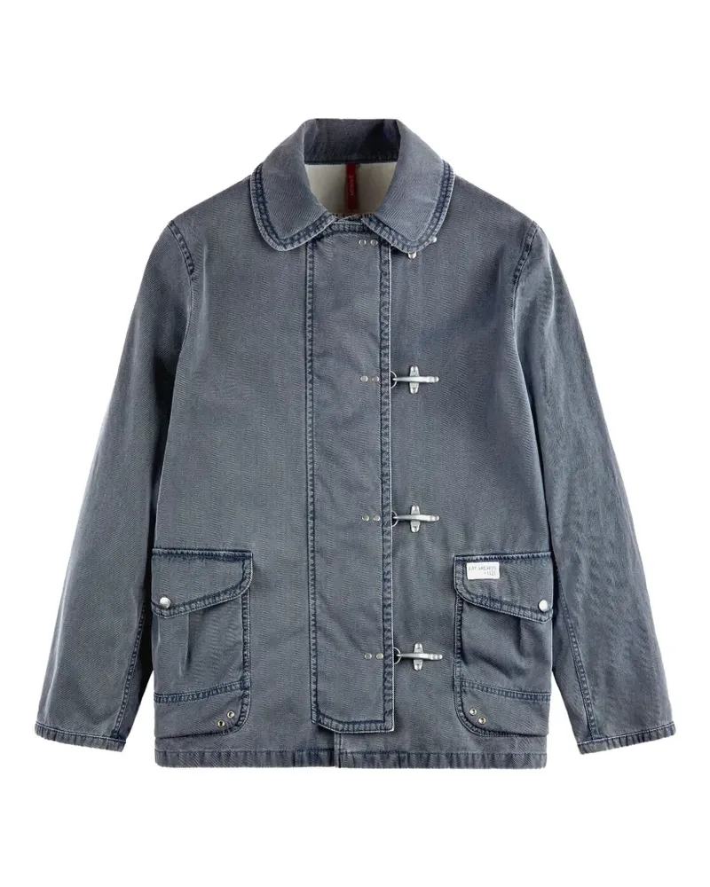 Fay toggle collared jacket - Blau Blau