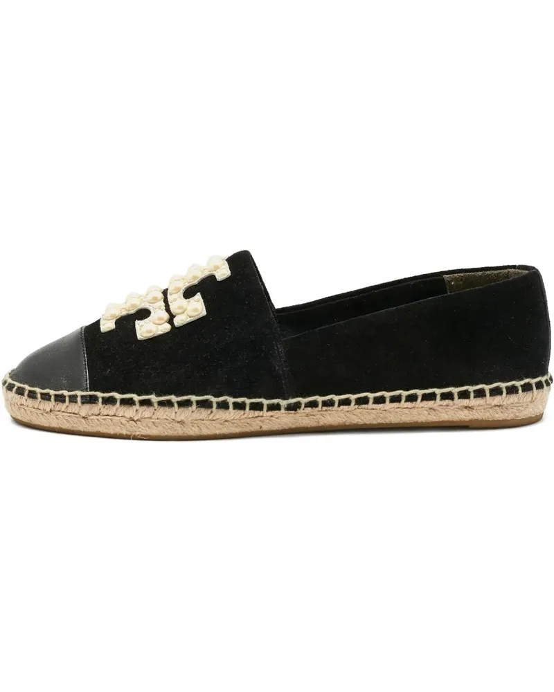 Tory Burch leather emblem espadrilles - Schwarz Schwarz
