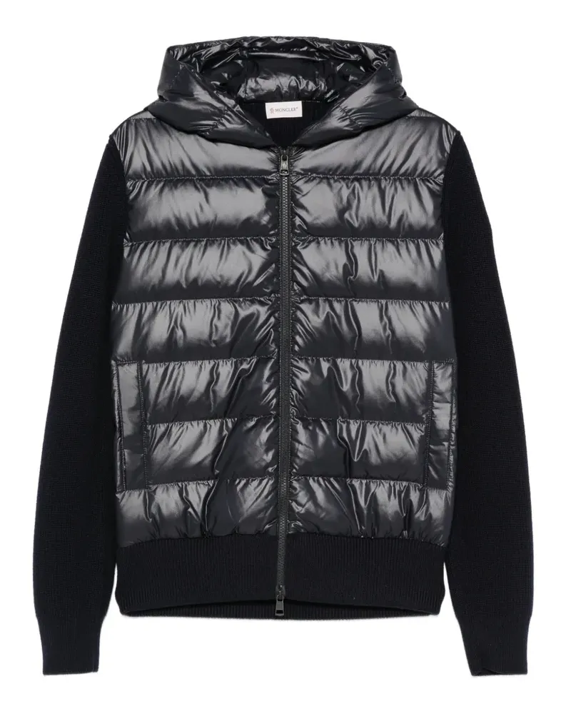 Moncler padded-detail hooded jacket - Blau Blau