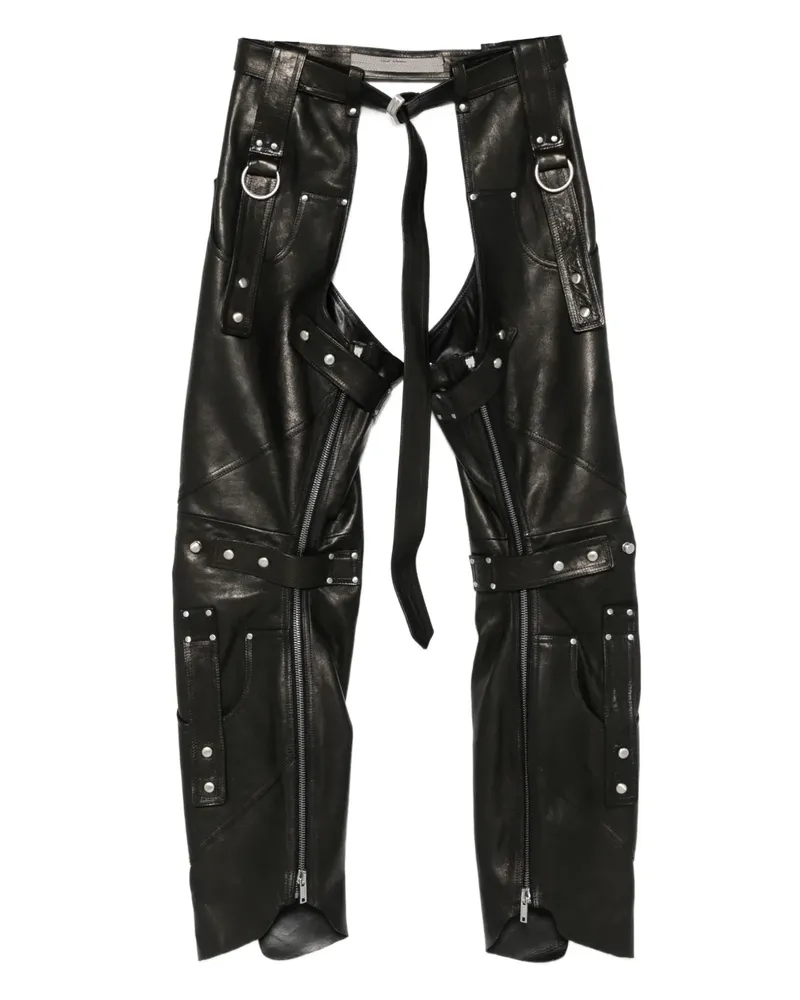 Rick Owens Leo Kapuzenjacke mit Nieten - Schwarz Schwarz