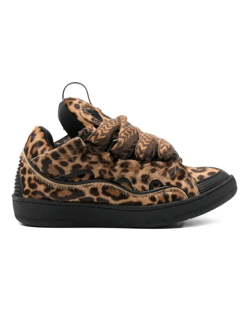 Lanvin Curb Sneakers mit Animal-Print - Nude Nude