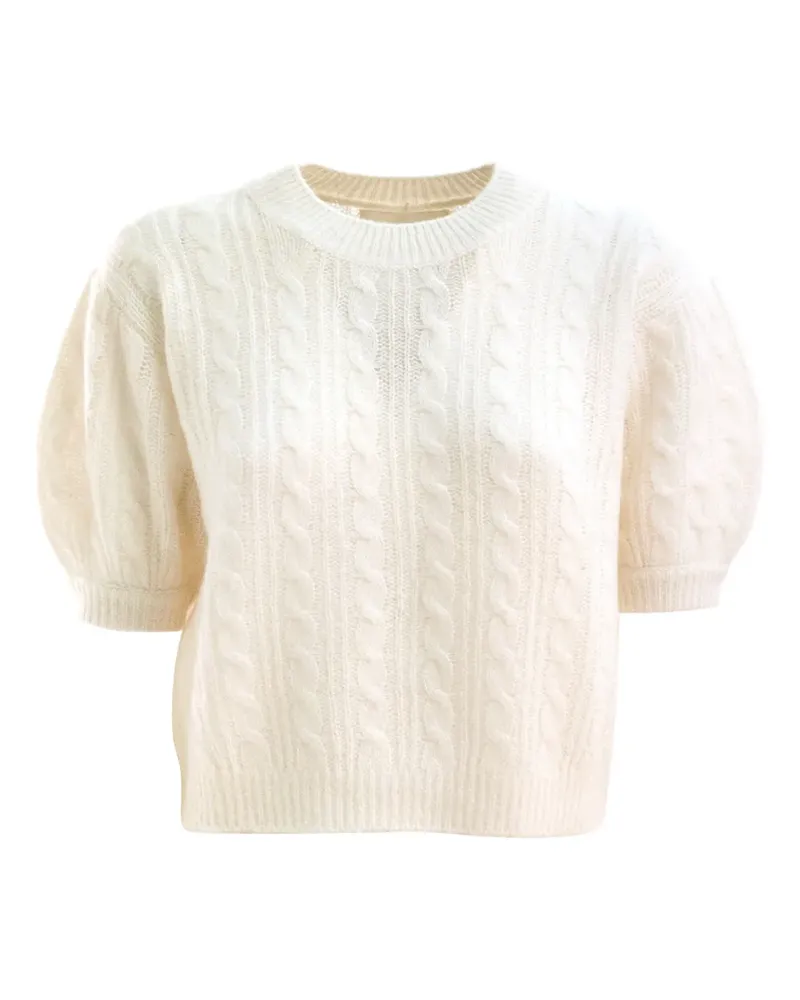 Lisa Yang Pullover mit Zopfmuster-Print - Nude Nude
