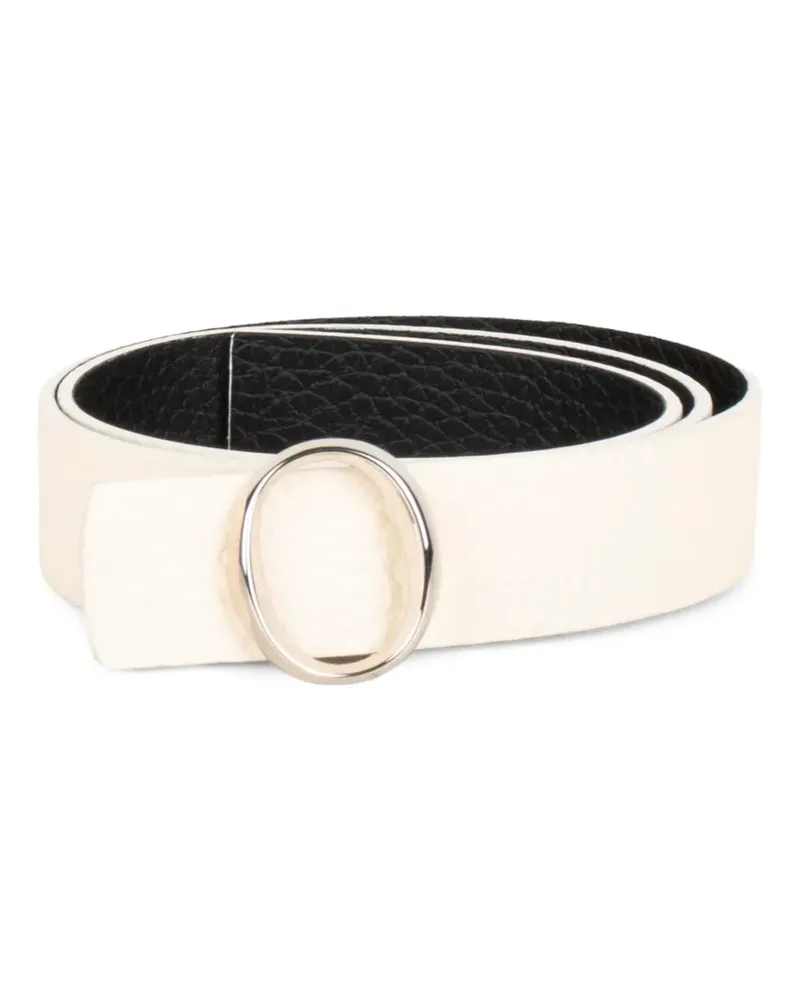 Orciani pebbled-texture double belt - Weiß Weiß