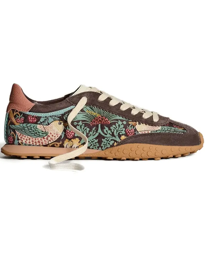 HOFF x Morris & Co.’s Bridge floral-print lace-up sneakers - Braun Braun