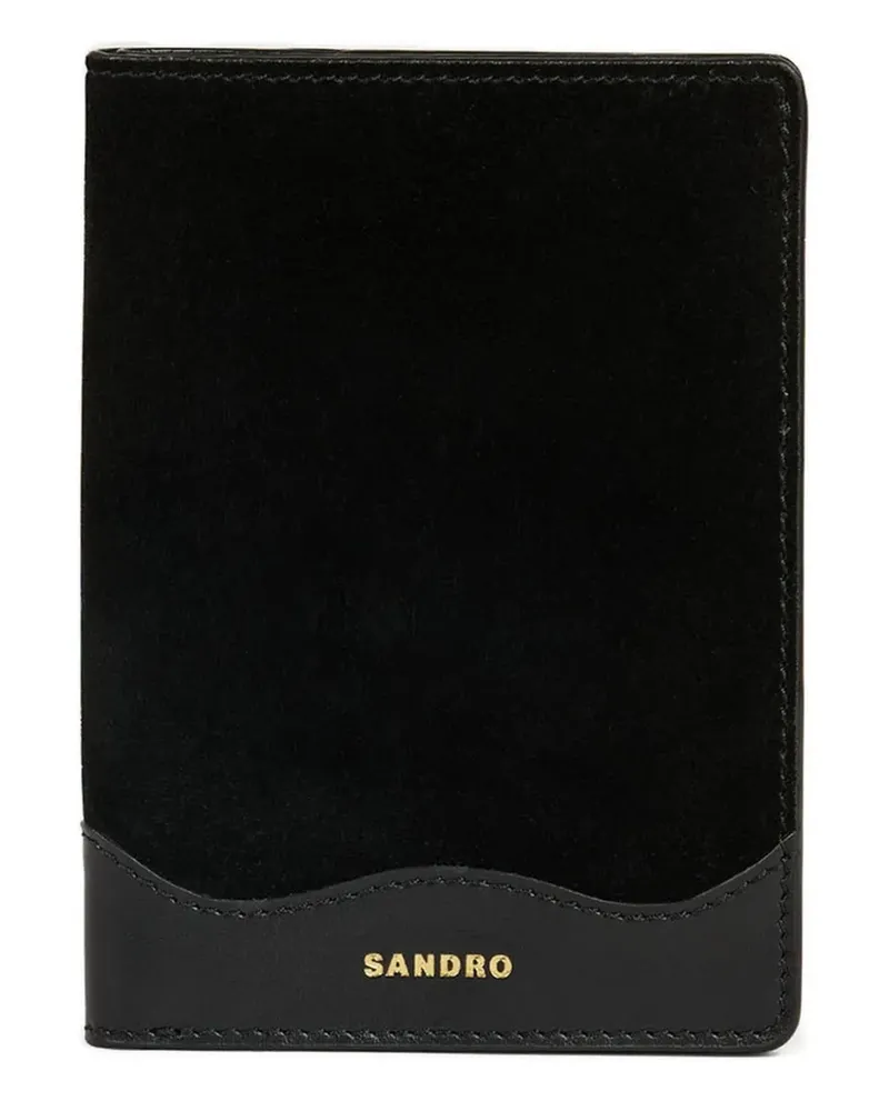 Sandro Portemonnaie aus Kalbsleder - Schwarz Schwarz