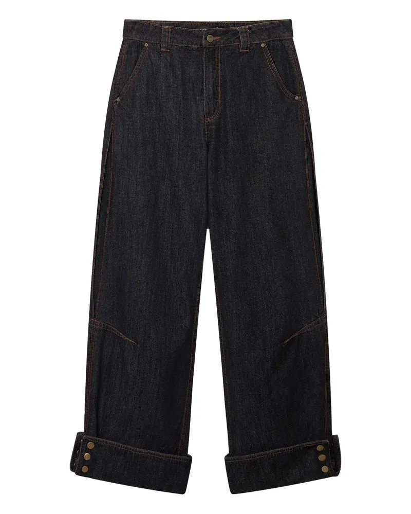 Tout a Coup Jeans mit umgeschlagenem Saum - Schwarz Schwarz