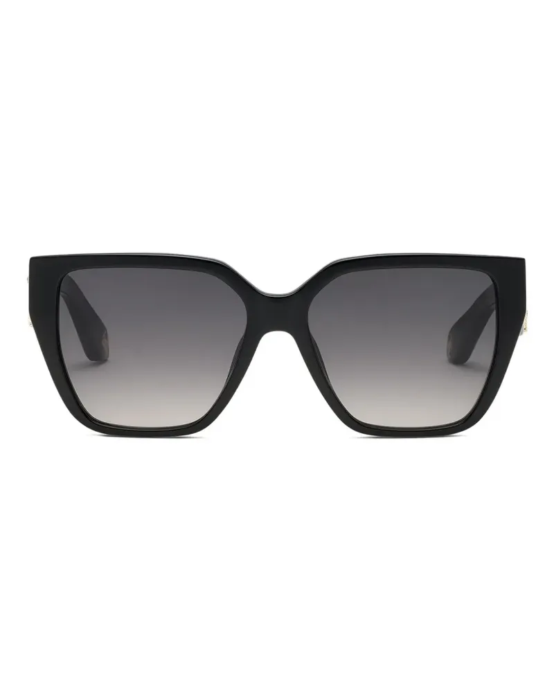 Roberto Cavalli Sonnenbrille mit eckigem Gestell - Schwarz Schwarz