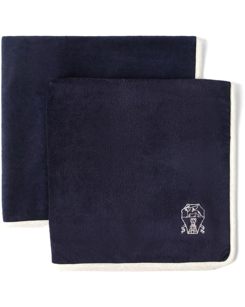 Brunello Cucinelli Handtücher aus Frottee (2er-Set) - Blau Blau