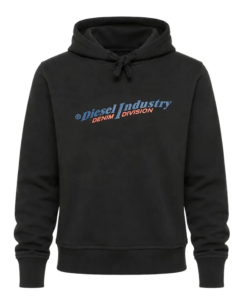 Diesel Hoodie mit Logo-Print - Schwarz Schwarz
