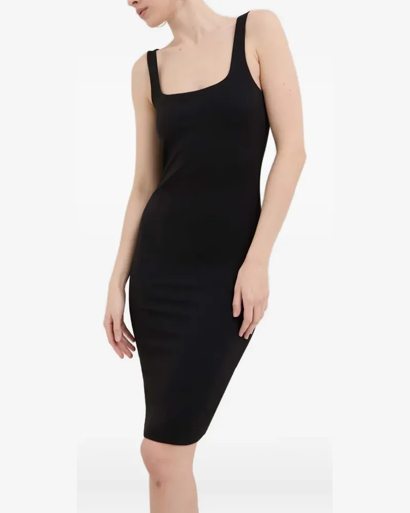Guess Kleid mit eckigem Ausschnitt - Schwarz Schwarz
