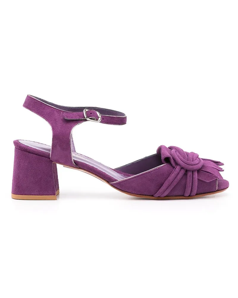 Sarah Chofakian Antonieta Sandalen aus Wildleder Violett